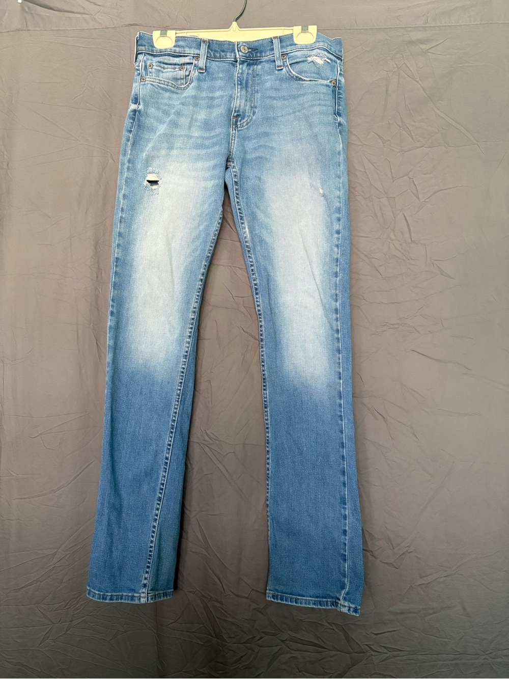 Hollister Men's Light Blue Straight Jeans